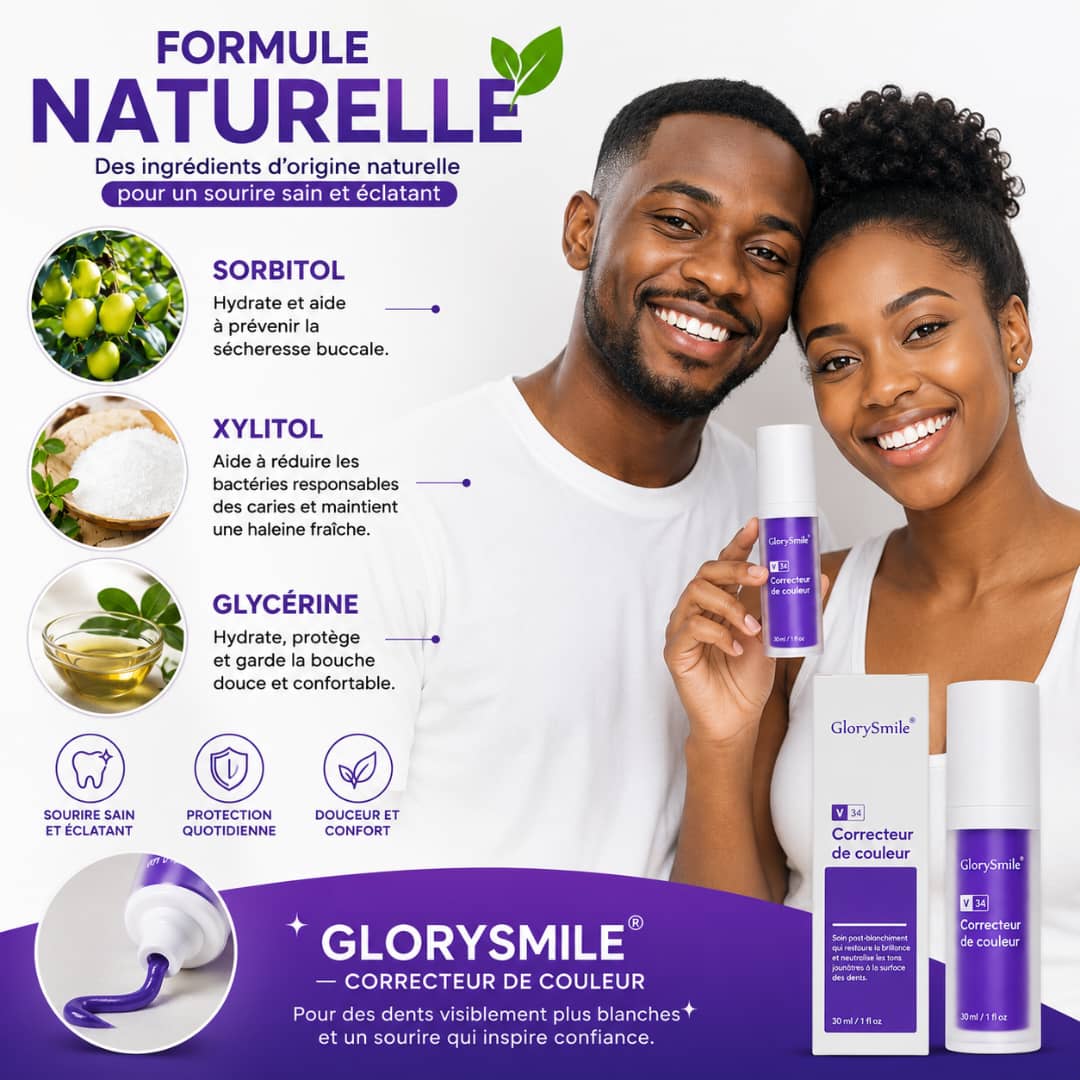🦷 GlorySmile™ V34 – Le dentifrice ultra blanchissant qui révèle un sourire charmeur
